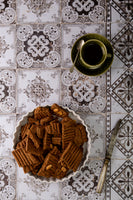 Antique tiled backdrop for unique food photography and product photography