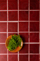 Red Asian Tiles Backdrop