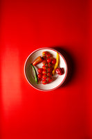 Red backdropfor food and product photography. Made of vinyl 